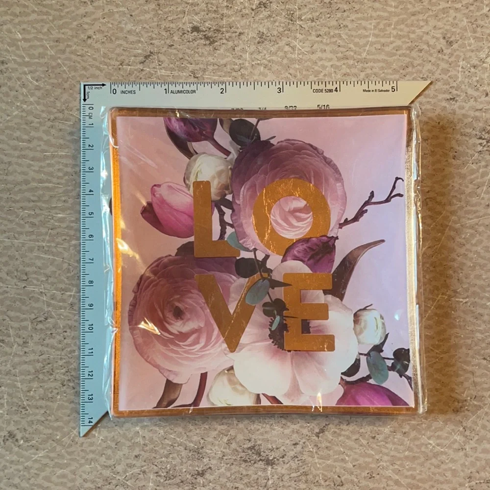 Studio Oh! Large Glass Trinket Dish: LOVE